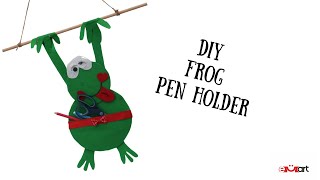 DIY Frog Pen Holder - Step-by-step Tutorial 