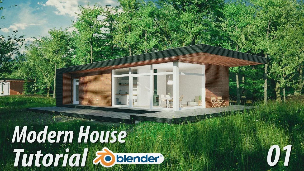 Create a Modern House : Blender Tutorial : 1 of 3