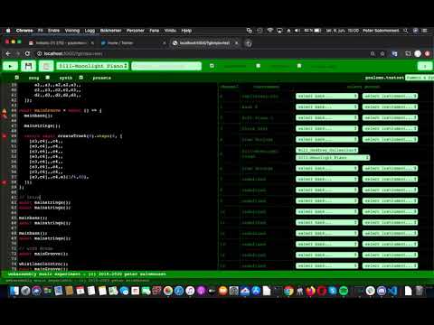 Creating music with webassembly and git in the web-browser