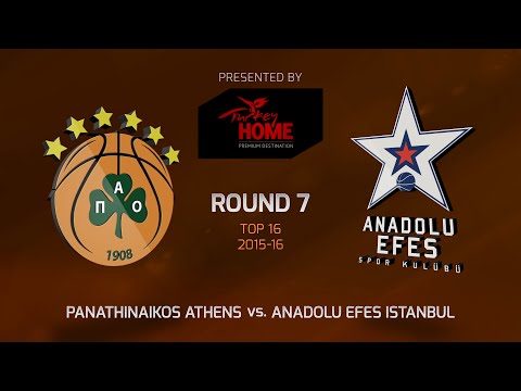 Highlights: Top 16, Round 7, Panathinaikos Athens 83-78 Anadolu Efes Istanbul