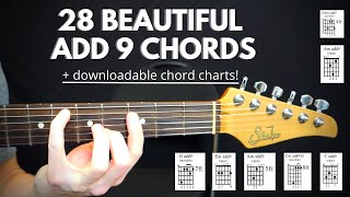 28 BEAUTIFUL ADD9 CHORDS (everyone should know)