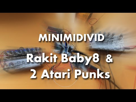 Rakit Baby8 sequencer controlling 2 Atari punk consoles!