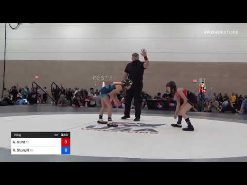 70 Kg 3rd Place - Addison Hunt, TX Vs Ryleigh Sturgill, TN