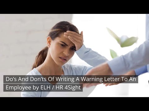 Do’s and Don’ts of Writing a Warning Letter to an Employee