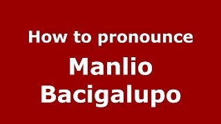 How to pronounce Manlio Bacigalupo