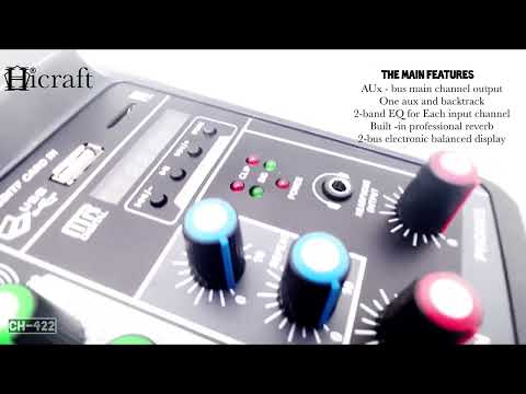 Mixing mixer hicraft HC 422 4 channel professional audio Hd