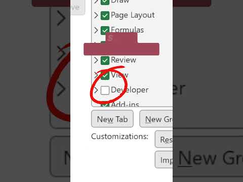 how to enable the developer tab in Microsoft Excel#office365 #exceltricks #msexceltricks