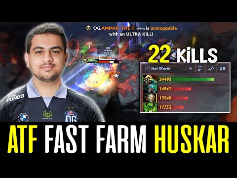 OG.ATF HUSKAR is just NO JOKE - CRAZY 22 KILLS DOTA 2