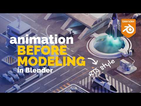 Create RTS Inspired Spaceport Blender Scene