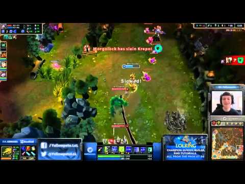 Yellowpete plays Twitch with Thresh vs Caitlyn Pantheon bot lane