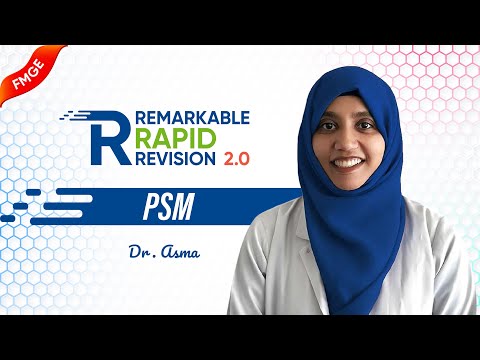 Remarkable Rapid Revision 2.0 — PSM 🚀 Dr Asma | Ultra High-Yield Marathon for FMGE Jan 2026 📊