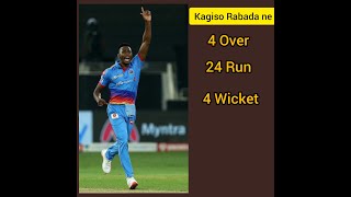 IPL 2020: Kagiso Rabada 4 wicket