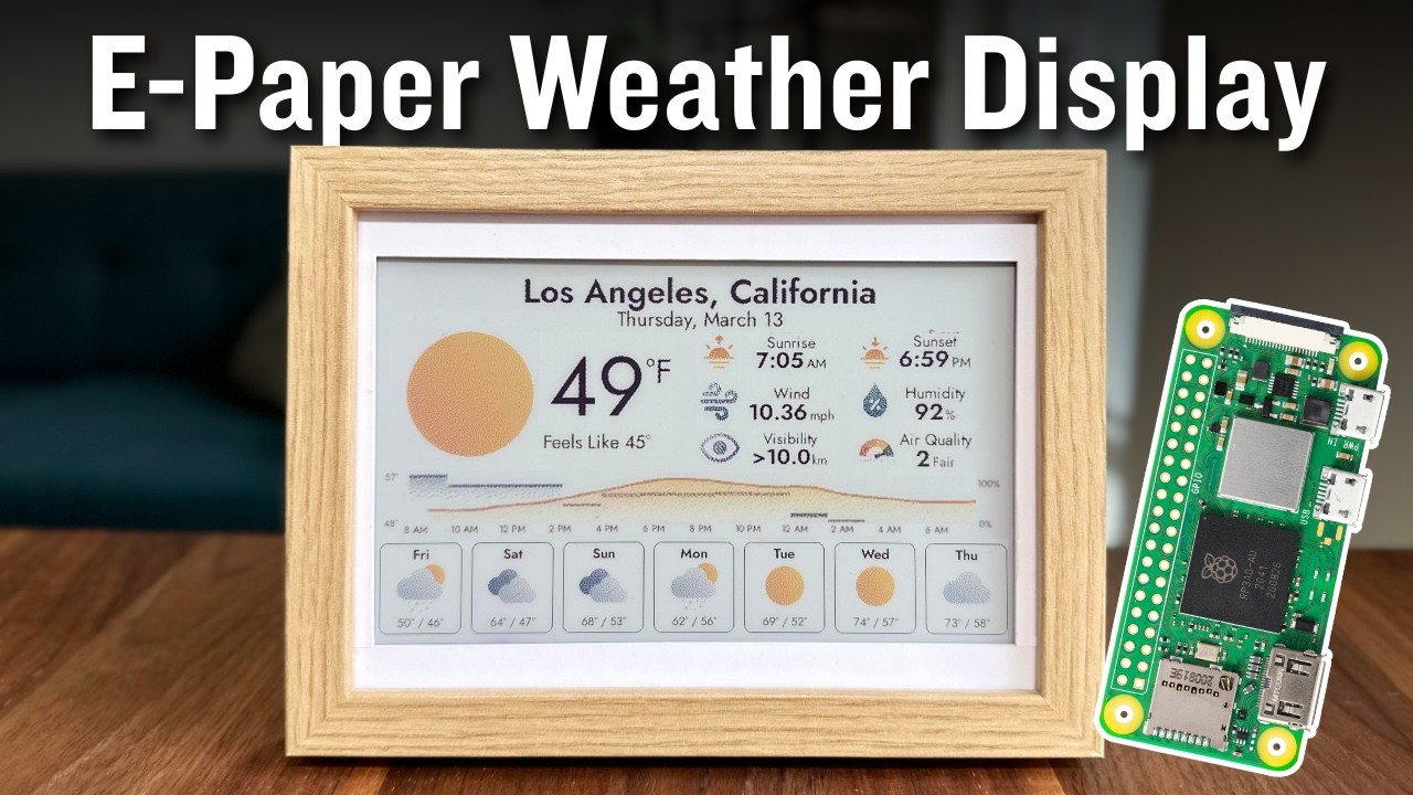 E-Ink Weather Dashboard with a Raspberry Pi