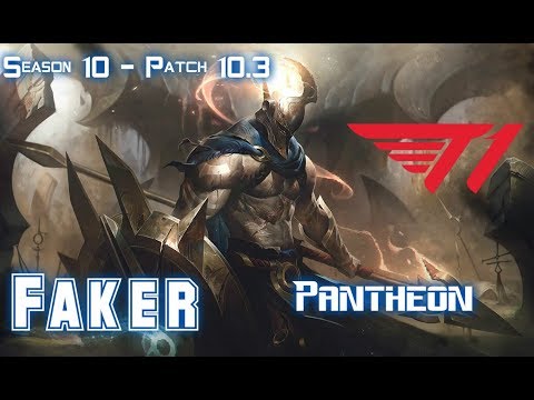 T1 Faker PANTHEON vs ORNN Mid - Patch 10.3 KR Ranked
