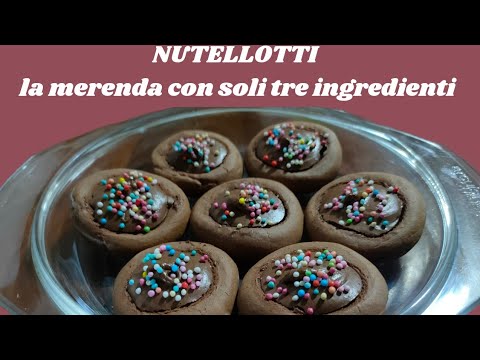 NUTELLOTTI FATTI IN CASA Ricetta biscotti alla nutella pronti in 5 minuti
