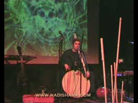 Solo on bass overtone flute and frame drum - Nadishana