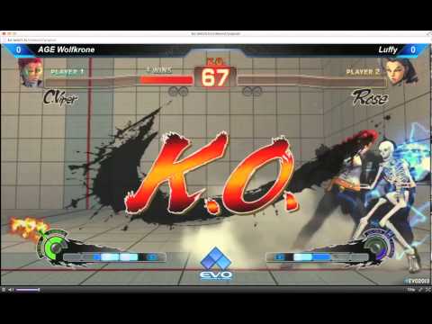 EVO 2013 - Super Street Fighter IV AE Semifinals - AGE Wolfkrone vs Luffy