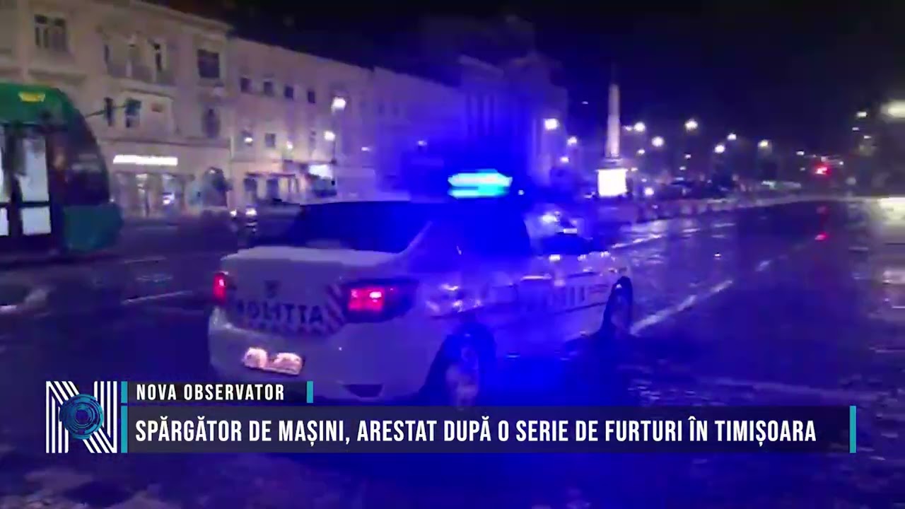Spărgător de mașini, arestat după o serie de furturi în Timișoara