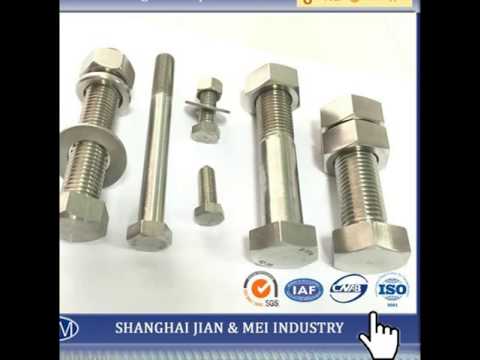 Stainless steel hex bolts