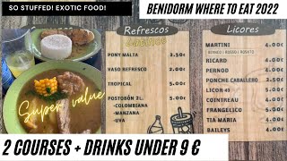 Benidorm where to eat cheap food under 9 euros - Cafe Caribe Review