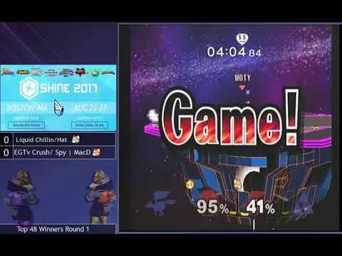 Shine 2017 SSBM - Chillin/hat (Blue) vs. MacD/Crush (Red) - Melee Doubles Top 48 WR1