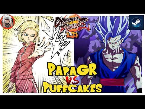 DBFZ PapaGR vs PuffCakes (GokuSSB, A18, A21LC) vs (GogetaSSB, Gohan, Vegeto) Ver 1.31