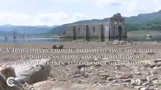 Old Mexican church revealed by drought