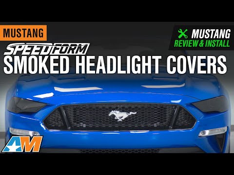 2018-2020 Mustang GT SpeedForm Headlight Covers; Smoked Review & Install