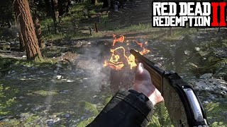 Sadistic bandits chase and converge on gunslinger in forest - 4K HD - First person no Deadeye