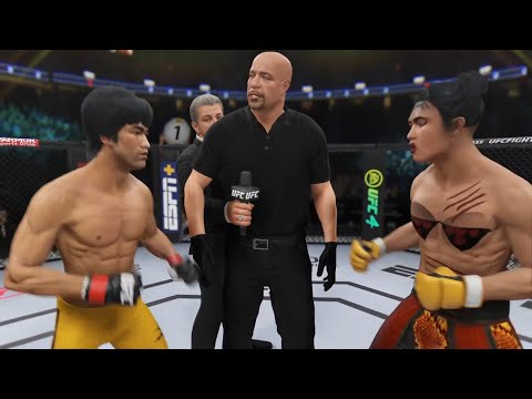 UFC4 | Bruce Lee vs. Bruce Lee Woman (Real Style Bruce lee) (EA Sports UFC 4)
