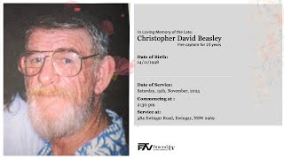 Memorial service for Christopher David Beasley