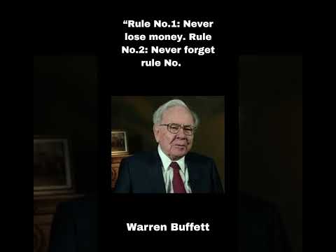 Rule No.1: Never lose money. Rule No.2: Never forget rule No.1. #quote #warrenbuffett #rules