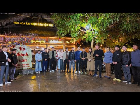 A grand 5-table feast to conclude the Lunar New Year celebrations at Ha Thanh Quan restaurant, fo...