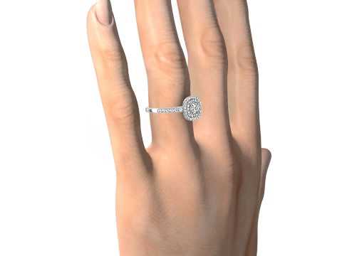 14k White Gold 1ct TDW Diamond Single Halo Engagement Ring (H-I, I1-I2)