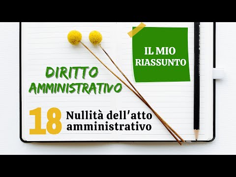 Diritto Amministrativo - Capitolo 18: nullità dell'atto amministrativo
