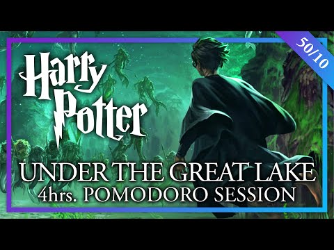 🧜‍♂️STUDY UNDER THE GREAT LAKE🧜‍♀️ 4h Harry Potter Pomodoro Session - Hogwarts Ambience ASMR