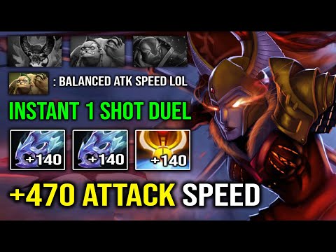 WTF +470 ATTACK SPEED 2x Double Moon Shard Legion Commander Hit Like a Truck Dota 2