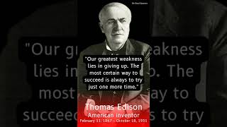 Thomas Edison Motivational Quotes, American inventor #shorts