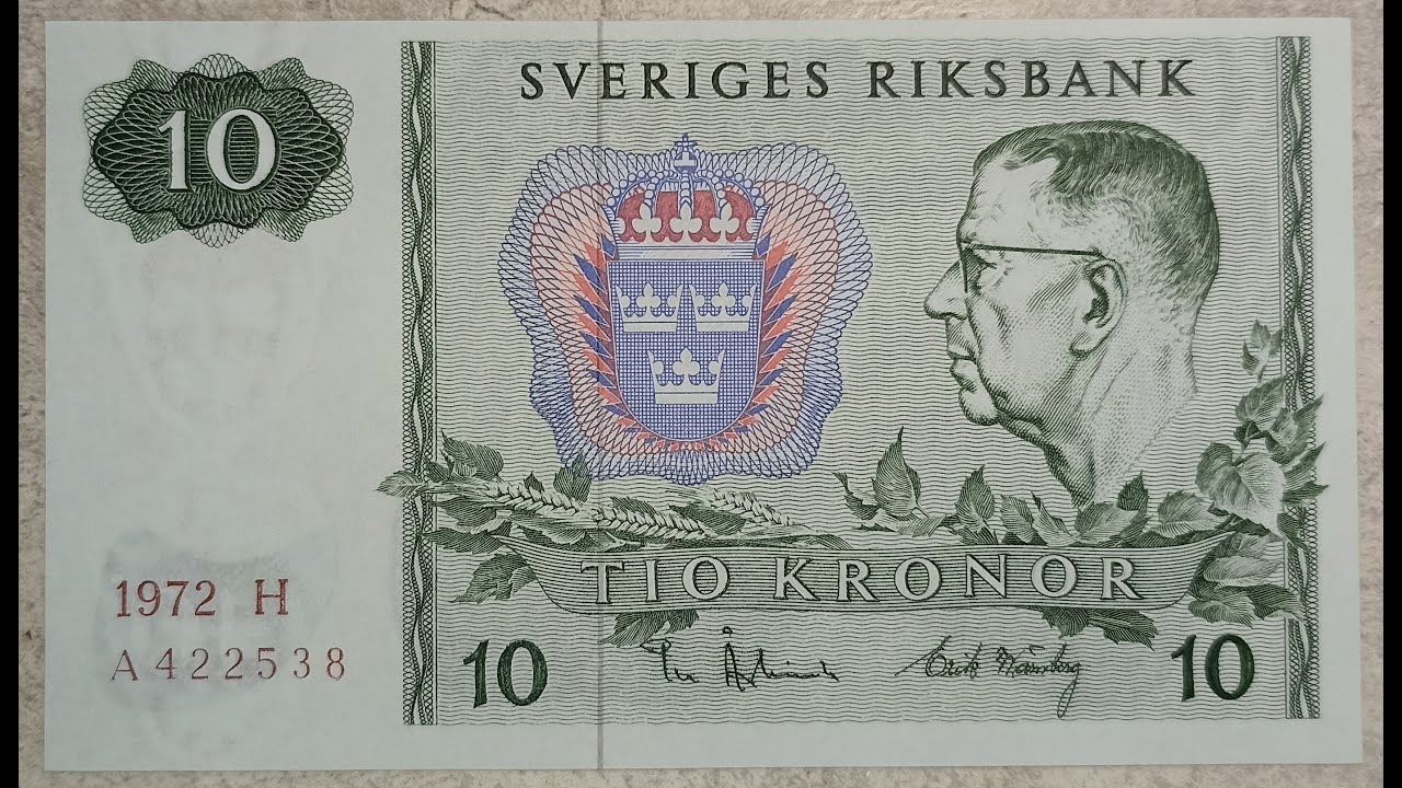SWEDEN - SCHWEDEN - 10 - KRONOR - 1972 - KINGDOM - BANKNOTES - COLLECTING - EDUCATION - PAPER MONEY