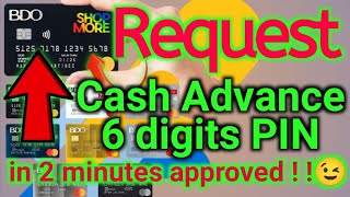 How to request Cash advance PIN in BDO Credit Card || Paano malaman ang PIN ng BDO Credit Card #bdo