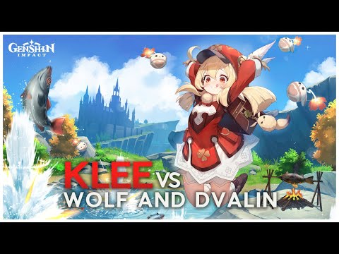 AR40 Klee Vs Wolf and Dvalin Gameplay - Genshin Impact