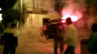 preview picture of video 'Toro de Fuego, Feria Virgen del Rosario 2009 Burguillos (Sevilla)'