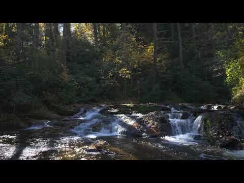Autumn Waterfalls in the Delaware Water Gap - 4K HDR - Sounds of Nature for Stress Relief and Sleep