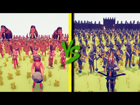 TRIBAL FACTION vs HEAVY KNIGHTS - Totally Accurate Battle Simulator TABS