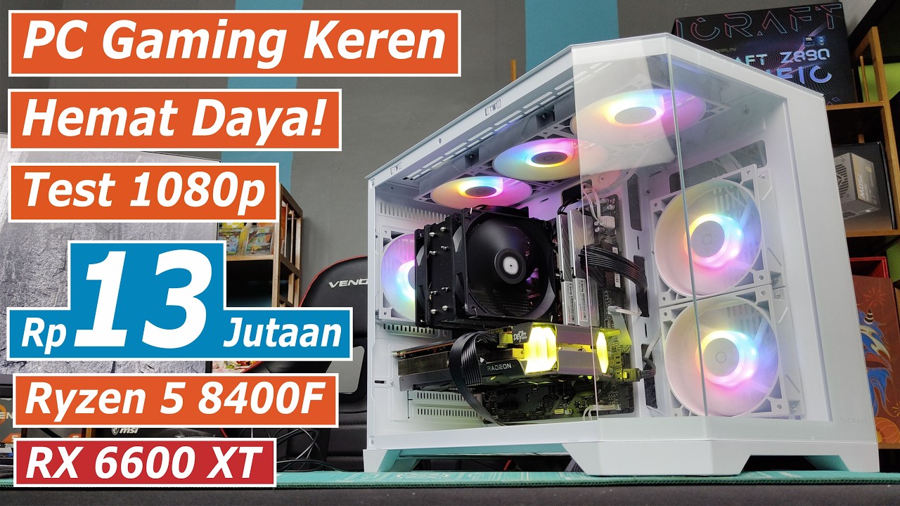 Rakit PC Gaming AMD Pakai VGA RX 6600 XT Sekarang masih Layak di RATA KANAN