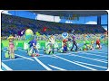 Mario Sonic At The Rio 2016 Olympic Games Wii U All Characters 100m Gameplay