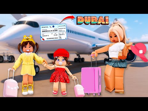 Lucy travels to Dubai ✈️🌴 First time on a Plane | Roblox Roleplay