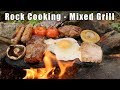 Cooking On A Rock Bushcraft Mixed Grill