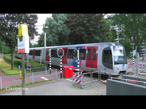 RET Metro Railway Crossing Romeynshof Rotterdam 2021