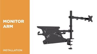 How to Install Economical Double Joint Articulating Steel Monitor Arm with Laptop Holder - LDT12-C1M2KN